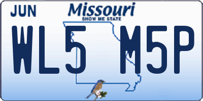 MO license plate WL5M5P