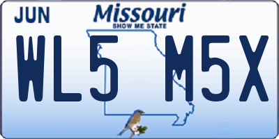 MO license plate WL5M5X