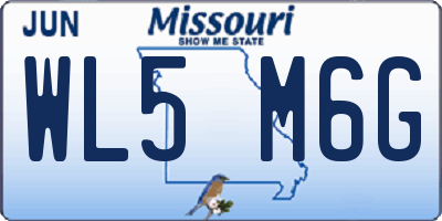 MO license plate WL5M6G