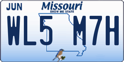 MO license plate WL5M7H