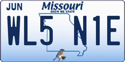 MO license plate WL5N1E