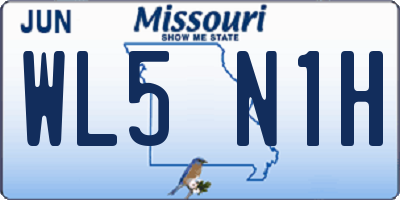 MO license plate WL5N1H