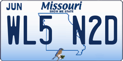 MO license plate WL5N2D