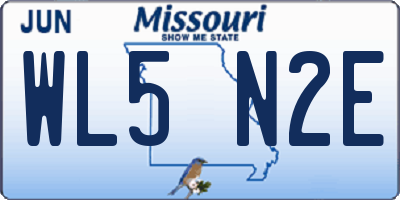 MO license plate WL5N2E