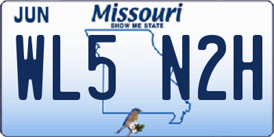MO license plate WL5N2H