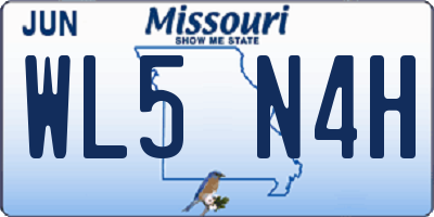 MO license plate WL5N4H