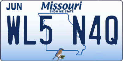 MO license plate WL5N4Q