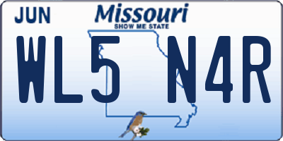 MO license plate WL5N4R