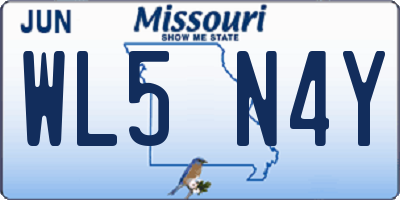 MO license plate WL5N4Y