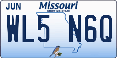 MO license plate WL5N6Q