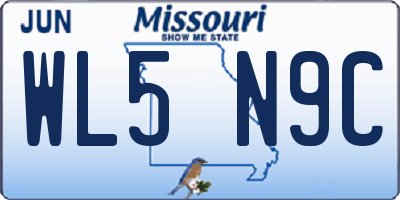 MO license plate WL5N9C
