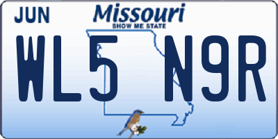 MO license plate WL5N9R