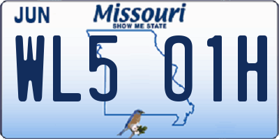 MO license plate WL5O1H
