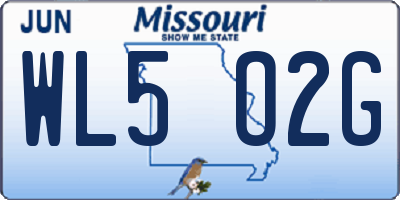 MO license plate WL5O2G