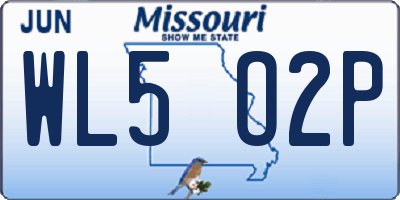 MO license plate WL5O2P