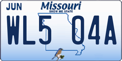 MO license plate WL5O4A