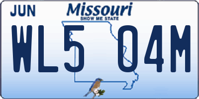 MO license plate WL5O4M