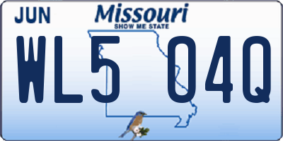 MO license plate WL5O4Q