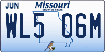 MO license plate WL5O6M