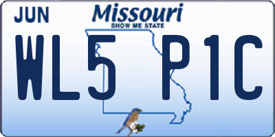 MO license plate WL5P1C