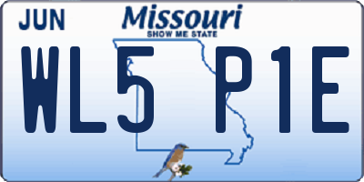 MO license plate WL5P1E