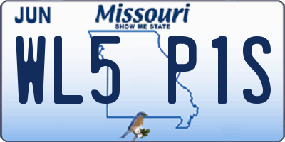 MO license plate WL5P1S