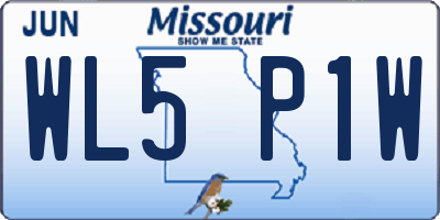 MO license plate WL5P1W