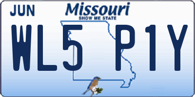 MO license plate WL5P1Y