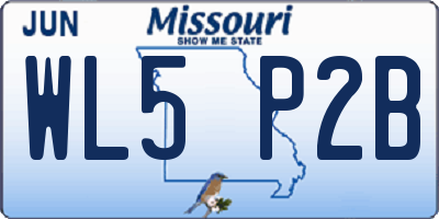 MO license plate WL5P2B