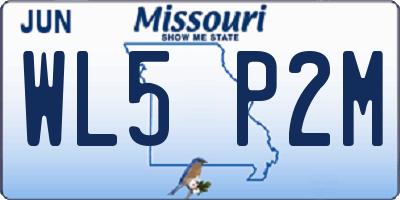 MO license plate WL5P2M