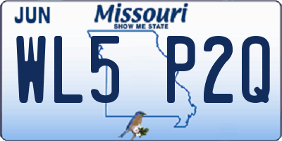 MO license plate WL5P2Q