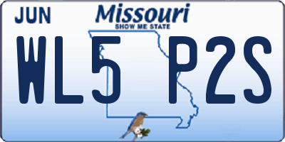 MO license plate WL5P2S