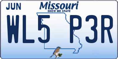 MO license plate WL5P3R