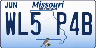 MO license plate WL5P4B