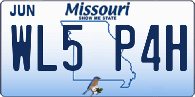 MO license plate WL5P4H