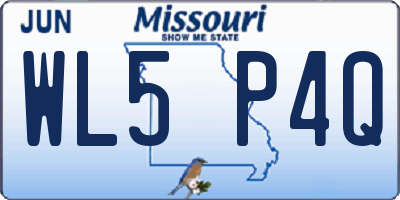 MO license plate WL5P4Q