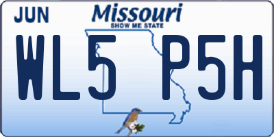 MO license plate WL5P5H