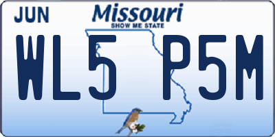 MO license plate WL5P5M