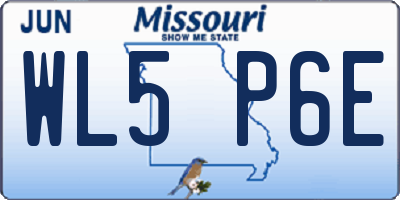 MO license plate WL5P6E