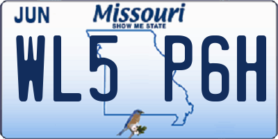MO license plate WL5P6H