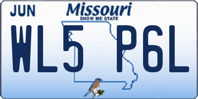 MO license plate WL5P6L