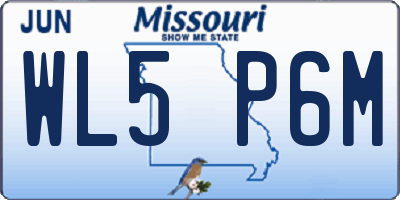 MO license plate WL5P6M