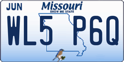 MO license plate WL5P6Q