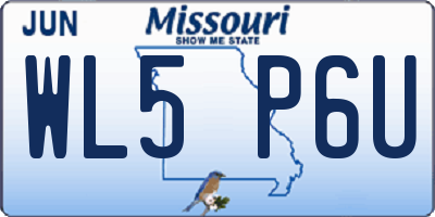 MO license plate WL5P6U