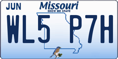 MO license plate WL5P7H