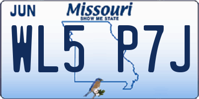 MO license plate WL5P7J