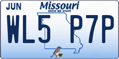 MO license plate WL5P7P