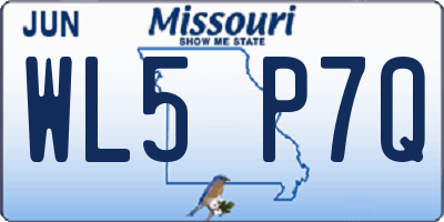 MO license plate WL5P7Q