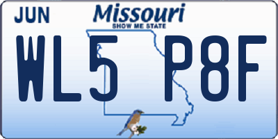 MO license plate WL5P8F