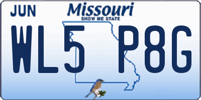 MO license plate WL5P8G